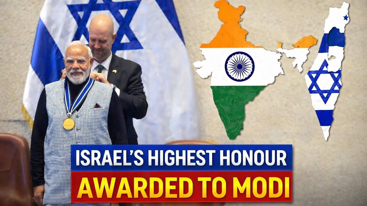 Israel&rsquo;s Highest Honour Awarded to PM Modi | First-Ever Knesset Speaker Medal | India&ndash;Israel Ties