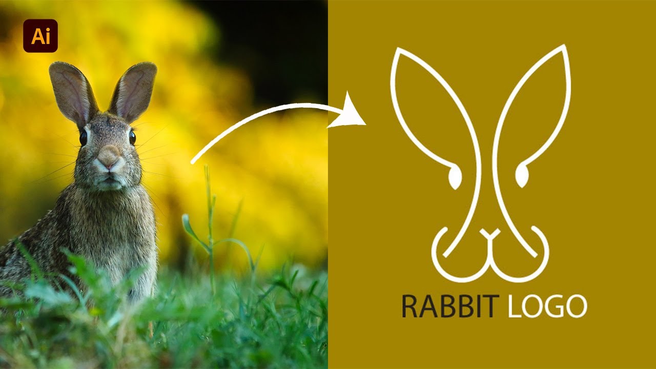 Professional Logo Design: Rabbit Logo Design Illustrator | Adobe Illustrator Logo Design Tutorial