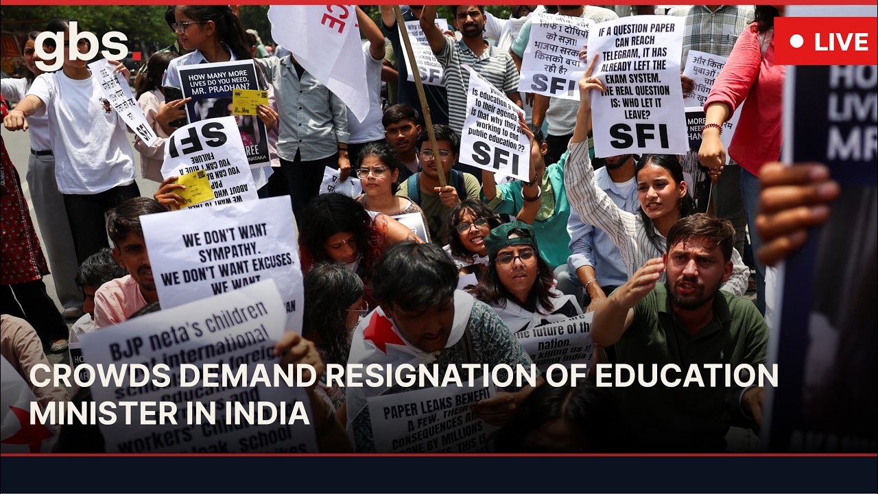 🔴LIVE: Mass Protest in New Delhi Over Education Minister Controversy | AC1W