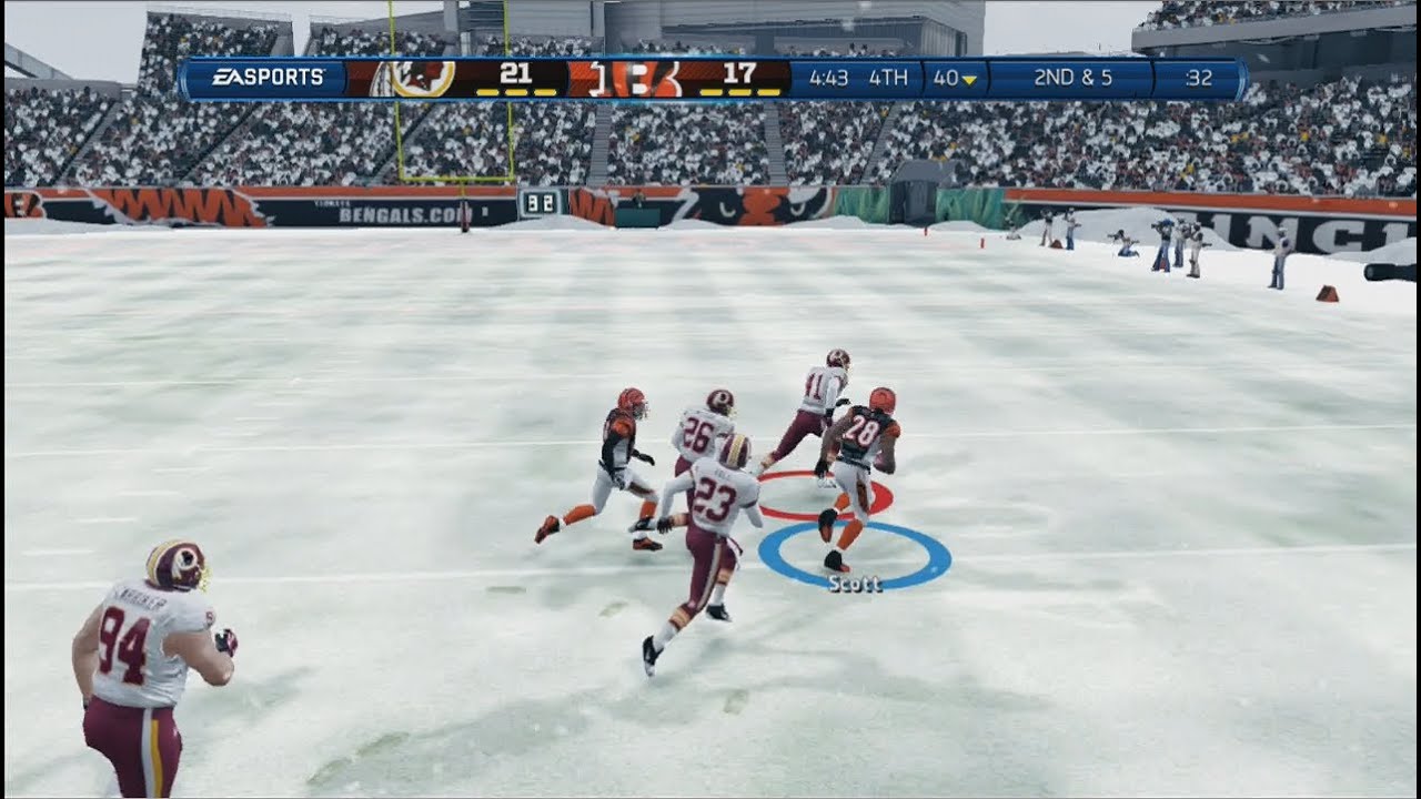 Just Call Me the Comeback Kid | Snow Game - Madden 13 Online Gameplay (Bengals vs Redskins)