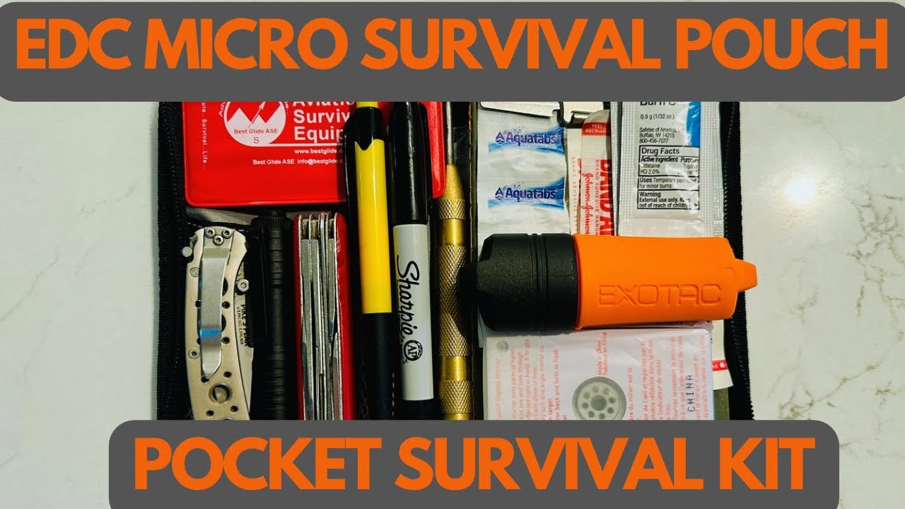 EDC Micro Survival Pouch - Pocket Survival Kit