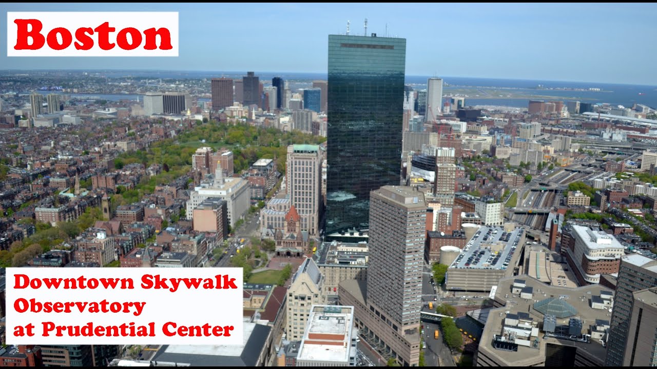BOSTON, MA, USA / Walking & Driving Downtown / Skywalk Observatory at Prudential Center