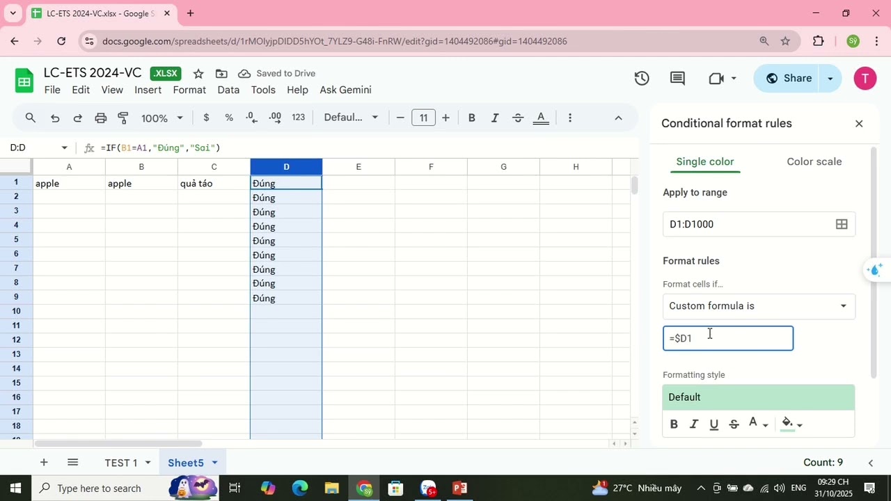 Cách Tạo File Từ Vựng Trong GG Sheet 