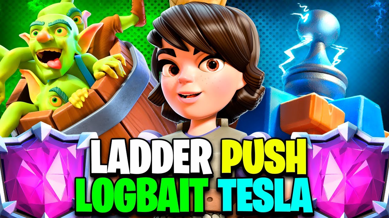 Top ladder push with logbait Tesla😇