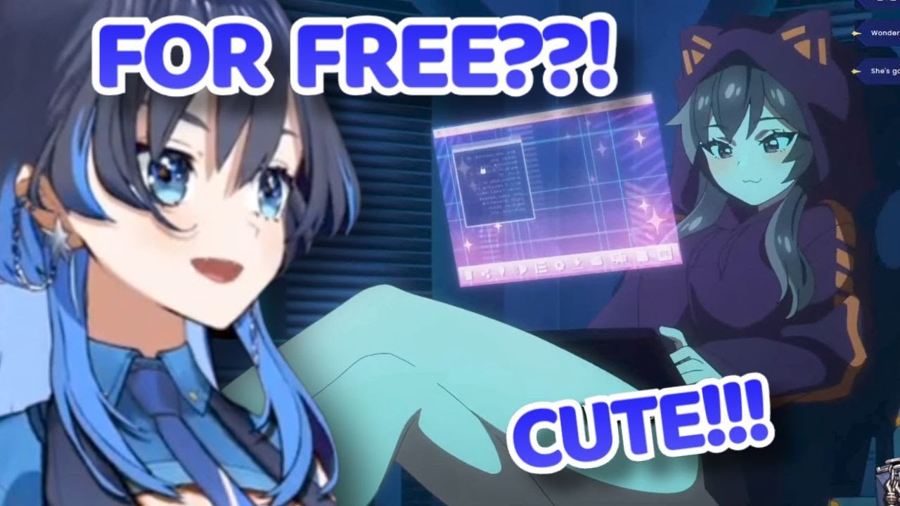Kronii reaction when she saw a cute cat girl in the game