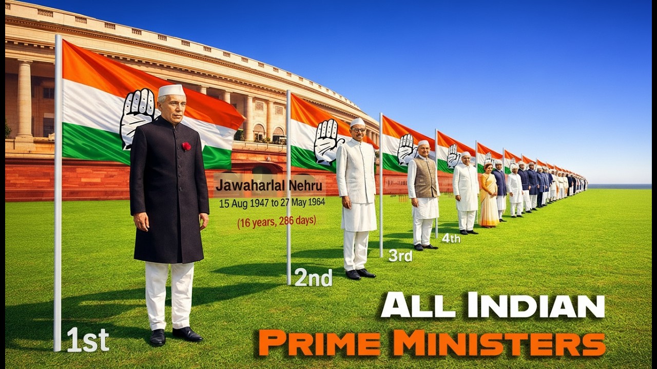 Timeline of Indian Prime Ministers | All Indian Prime Ministers #JawaharlalNehru #IndiraGandhi #Modi