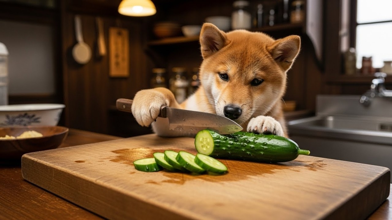 【日本の食卓】手作りごはんの温もり｜柴犬たちの冬の夜