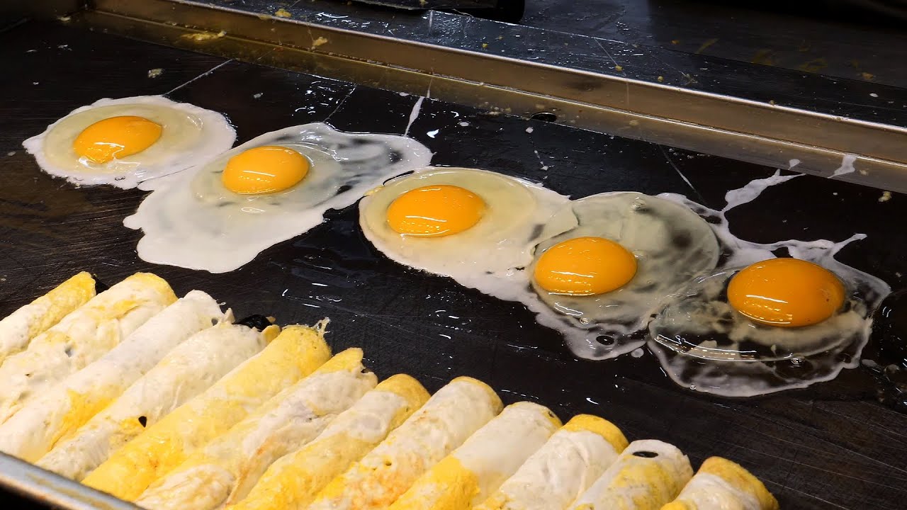 줄서서 먹는 전복 계란말이 김밥 egg rolls gimbap / korean street food / 동문 야시장