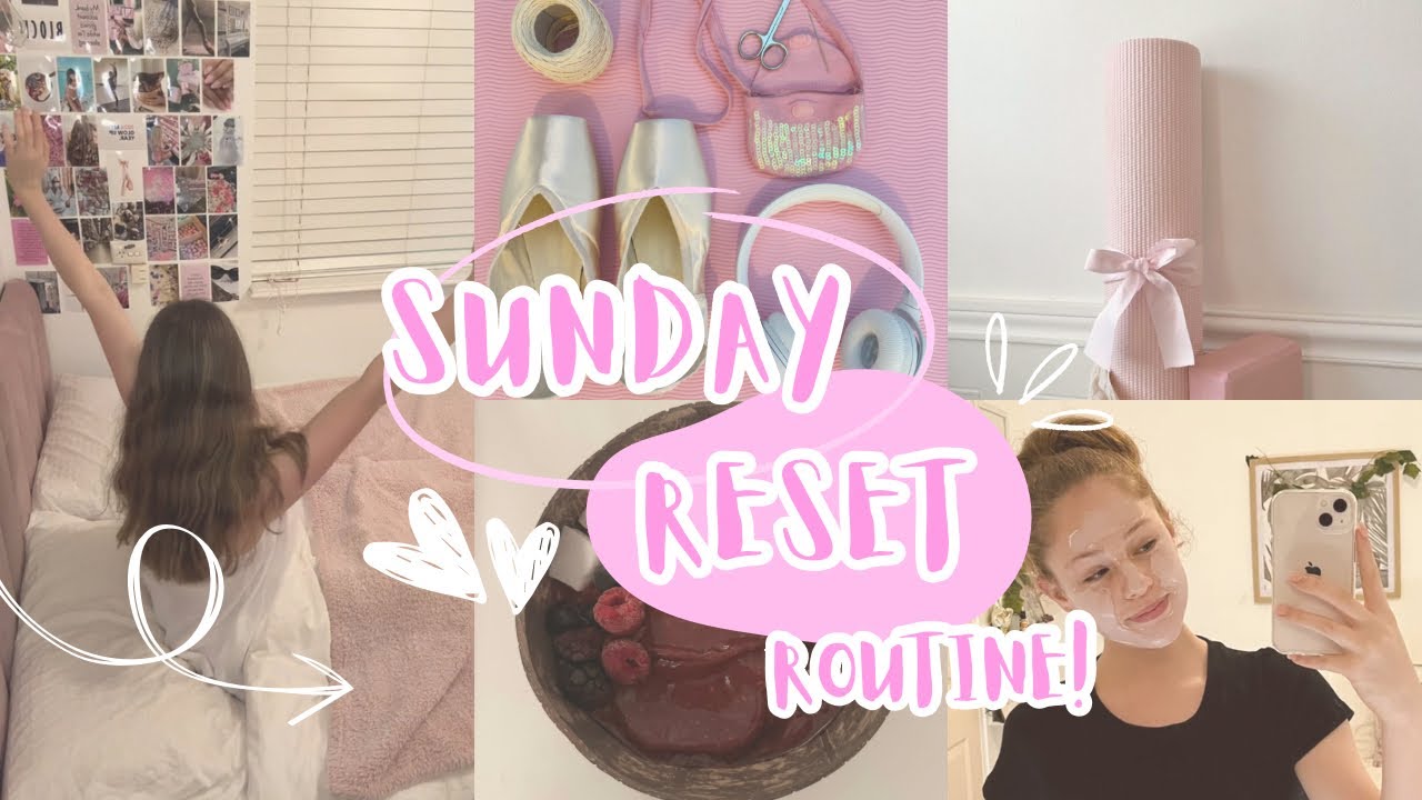 Sunday RESET Routine! 💗😌🧘‍♀️ ~ getting my life together (self care, note taking, stretching etc)
