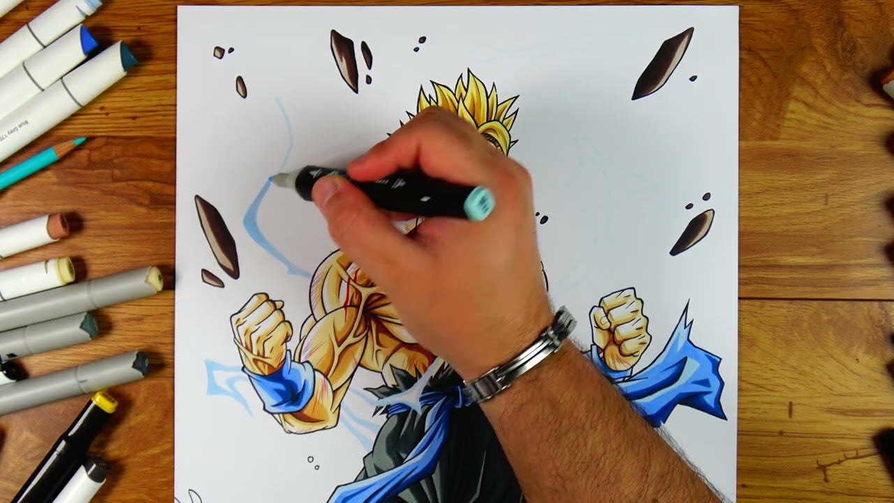 Drawing Aura & Lightning in Real Time | Original Saiyan