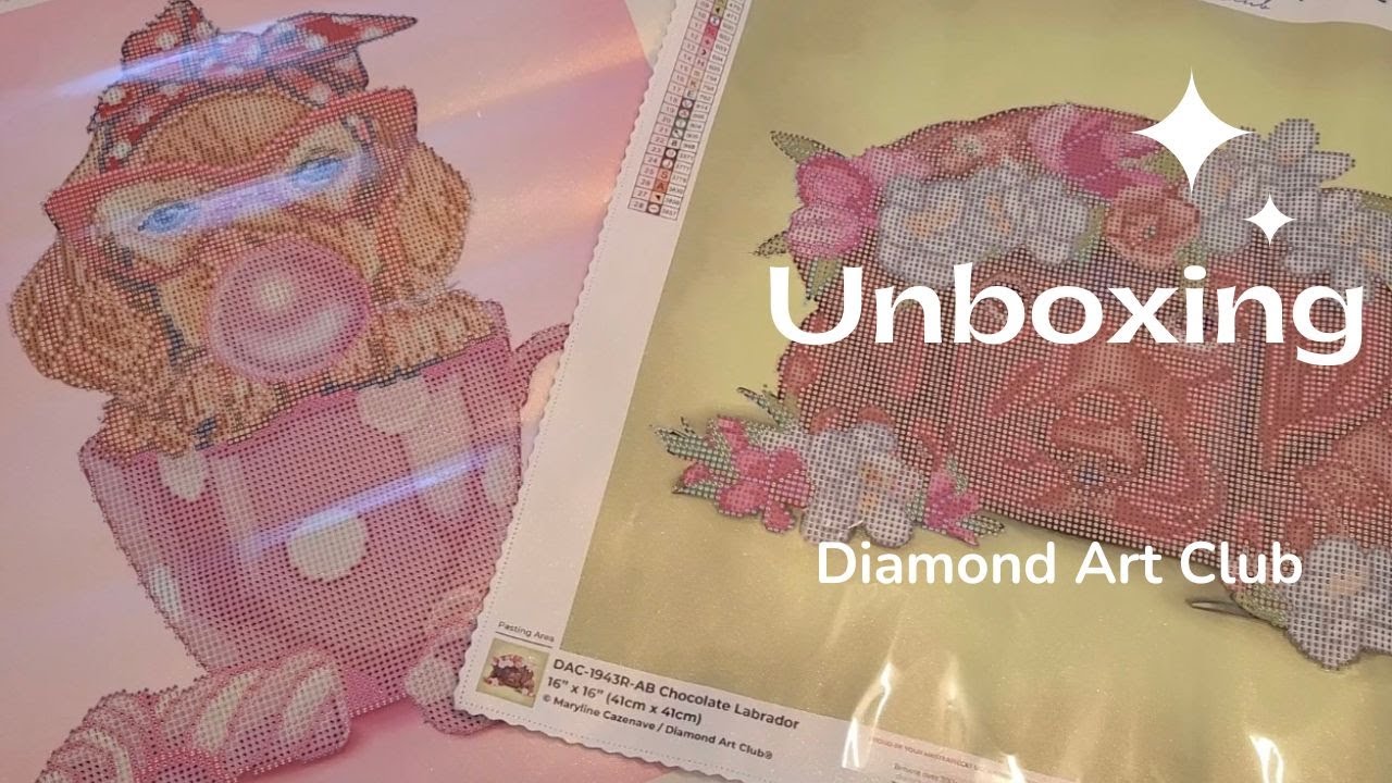 Unboxing de Diamond Art Club! Chocolate Labrador et Bubblegum Spaniel de Maryline Cazenave