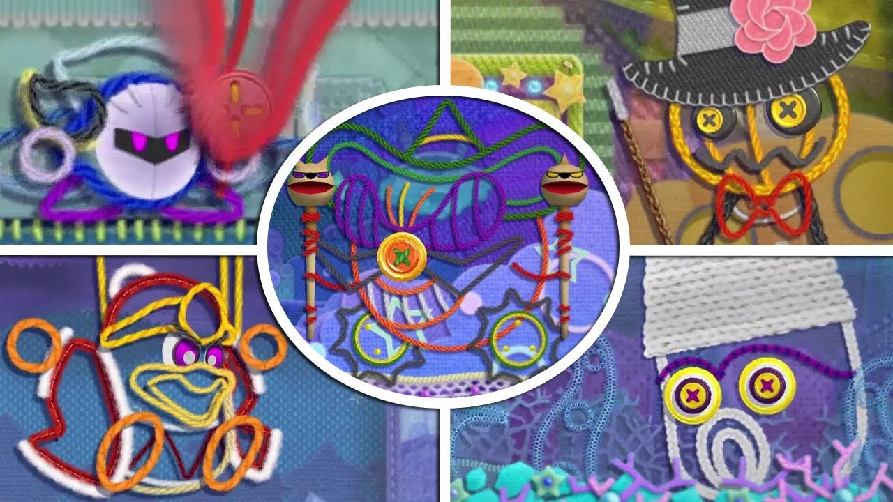 Kirby's Epic Yarn (2 Player) - All Bosses (No Damage)