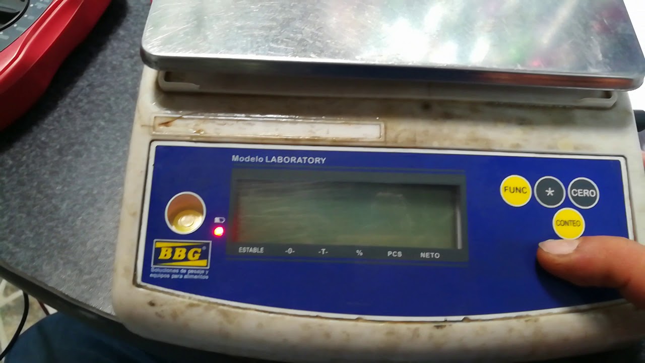 Ajuste de peso balanza BBG modelo laboratory