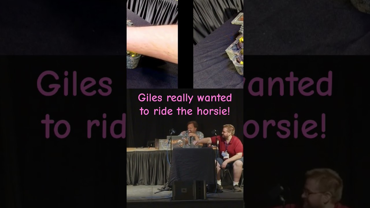 Giles Panton REALLY wanted to ride the horse! 
