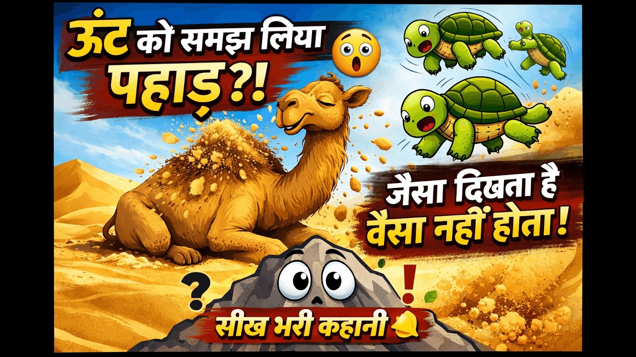 ऊंट को समझ लिया पहाड़ 😲 | जैसा दिखता है वैसा नहीं होता | सीख देने वाली कहानी