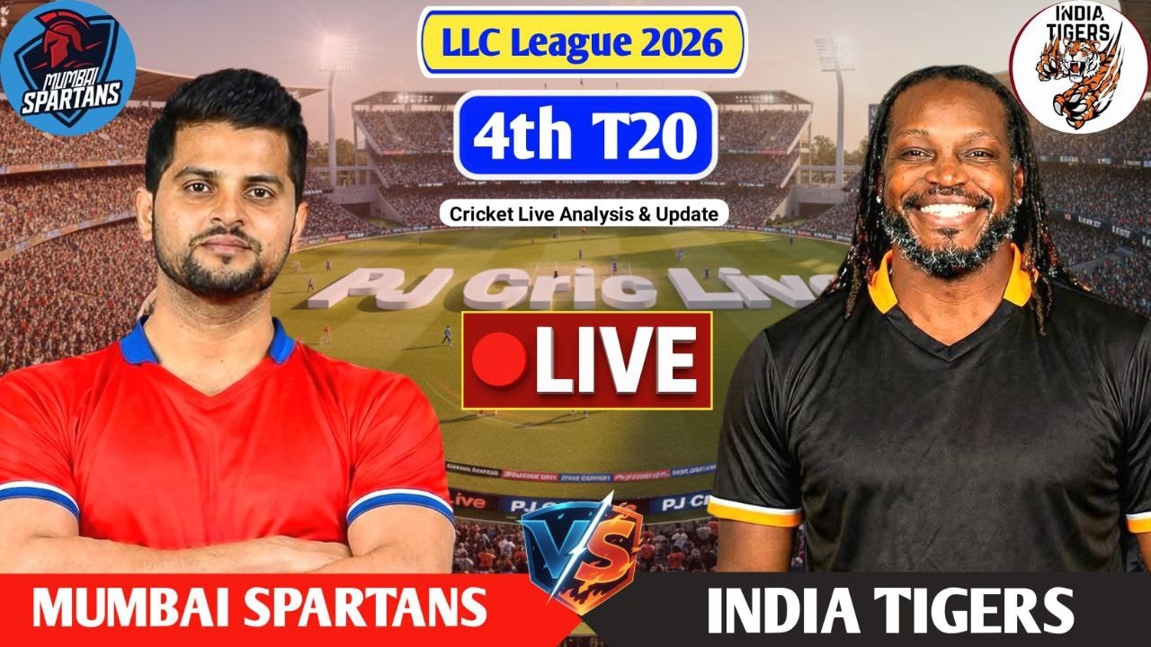 Mumbai Spartans Vs India Tigers 4th T20 Match | Live Score Analysis & Discussion | LLC 2026