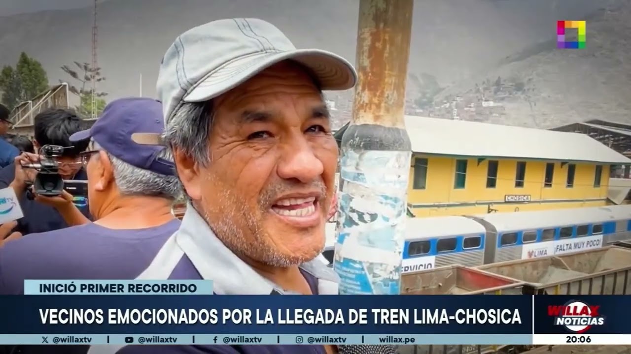 Willax Noticias - DIC 11 - VECINOS EMOCIONADOS POR LA LLEGADA DE TREN LIMA-CHOSICA | Willax