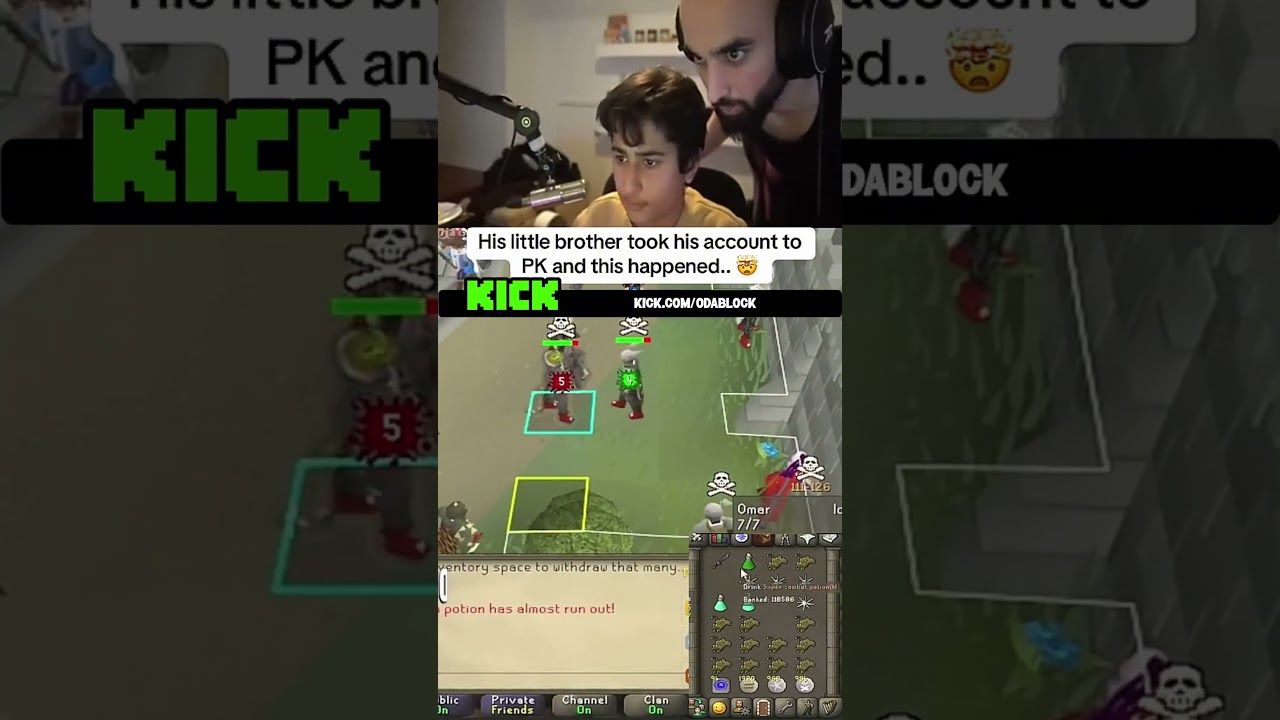 My Little Brother Playing OSRS... | #osrs #runescape #odablock #odablockclips