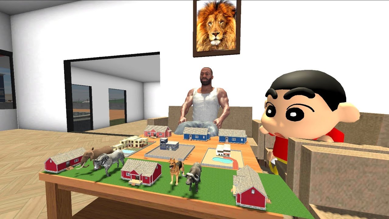 Franklin Mini City in House | Rain in the House City | Funny Gameplay Indian Bikes Driving 3d 🤣🤣