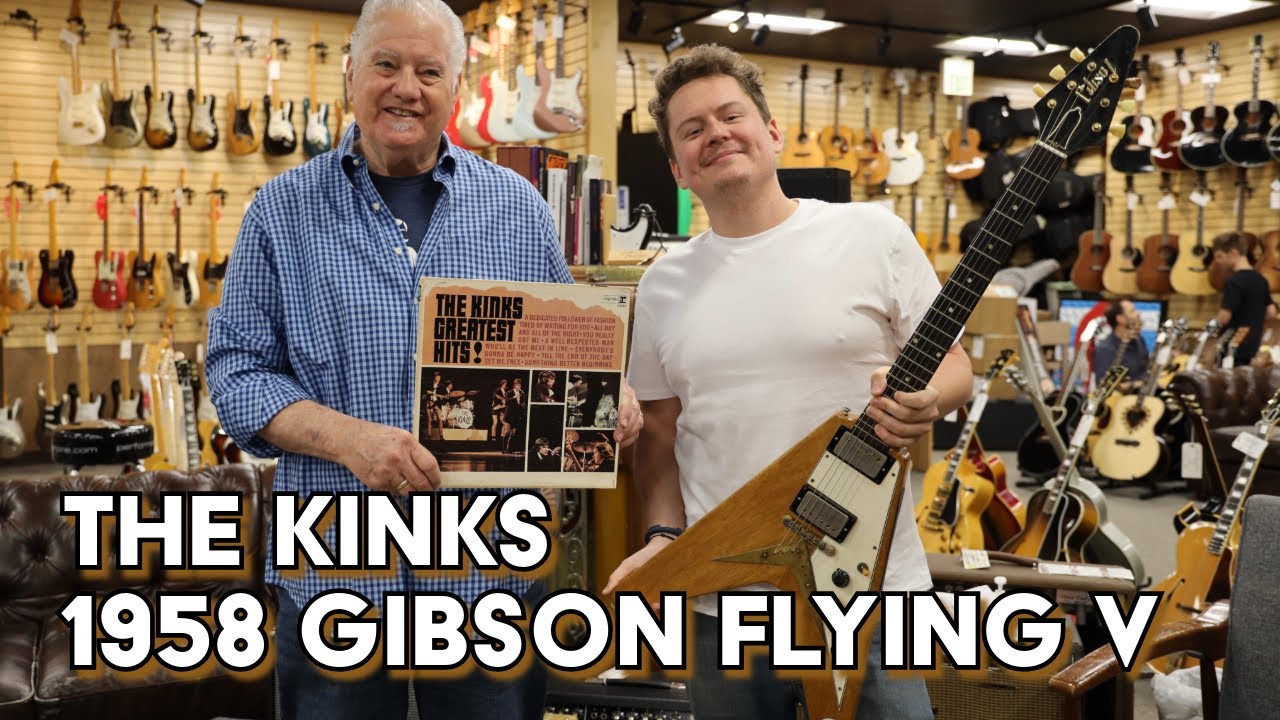 Гитара Gibson Flying V 1958 года группы The Kinks из магазина Matt's Guitar Shop.