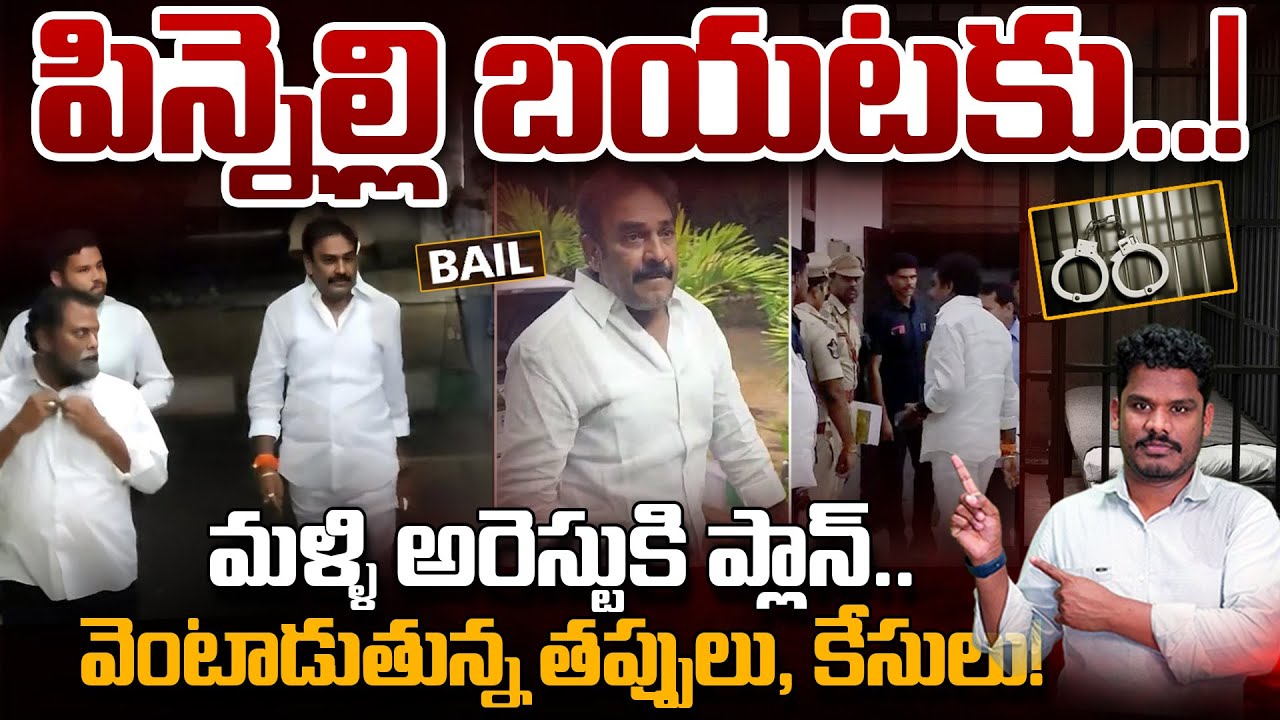 Pinnelli Ramakrishna Reddy Bail: పిన్నెల్లి బయటకు! మళ్ళి అరెస్టుకి ప్లాన్ తప్పులు, కేసులు! | AP 175