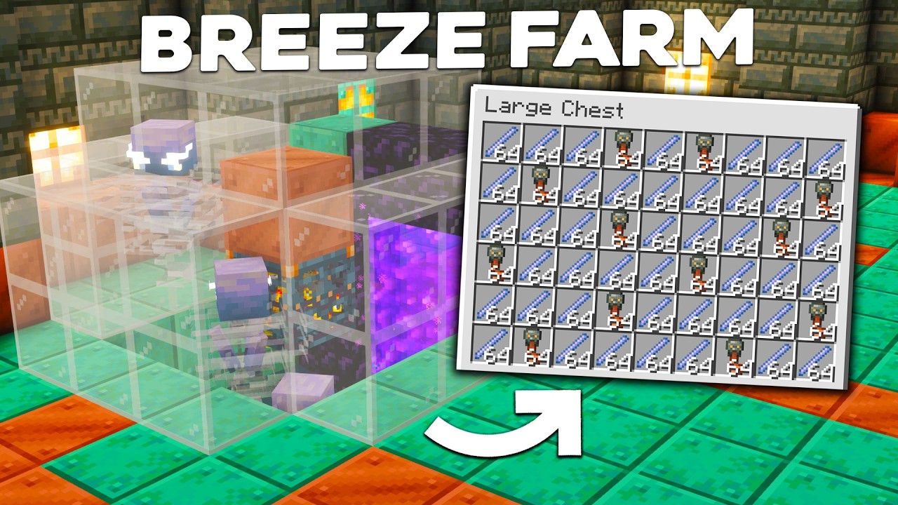 BU BREEZE FARMI SAYESİNDE, MİNECRAFT'TA BREEZE ÇUBUĞU VE ANAHTAR KASABİLİRSİN l Minecraft Sistemler