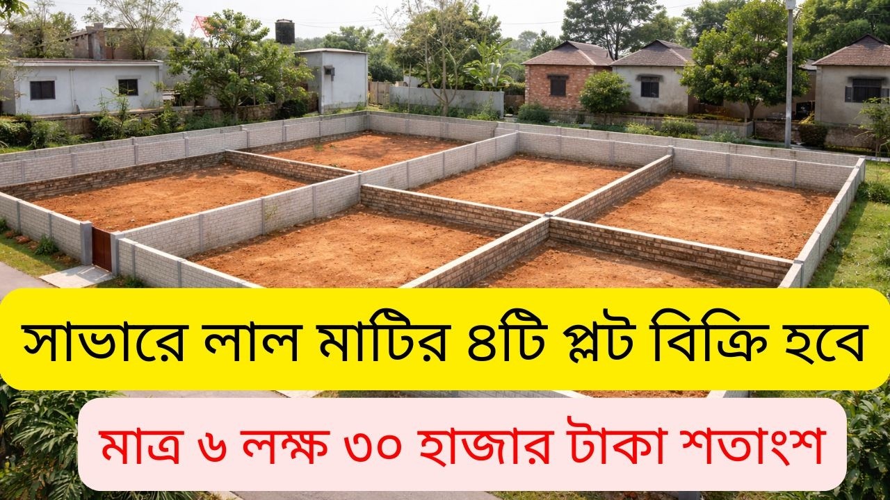 সাভার নবীনগরে মাত্র ৬ লাখ টাকা শতাংশে আকর্ষণীয় পজিশনে প্লট বিক্রি | land sale Savar | real estate