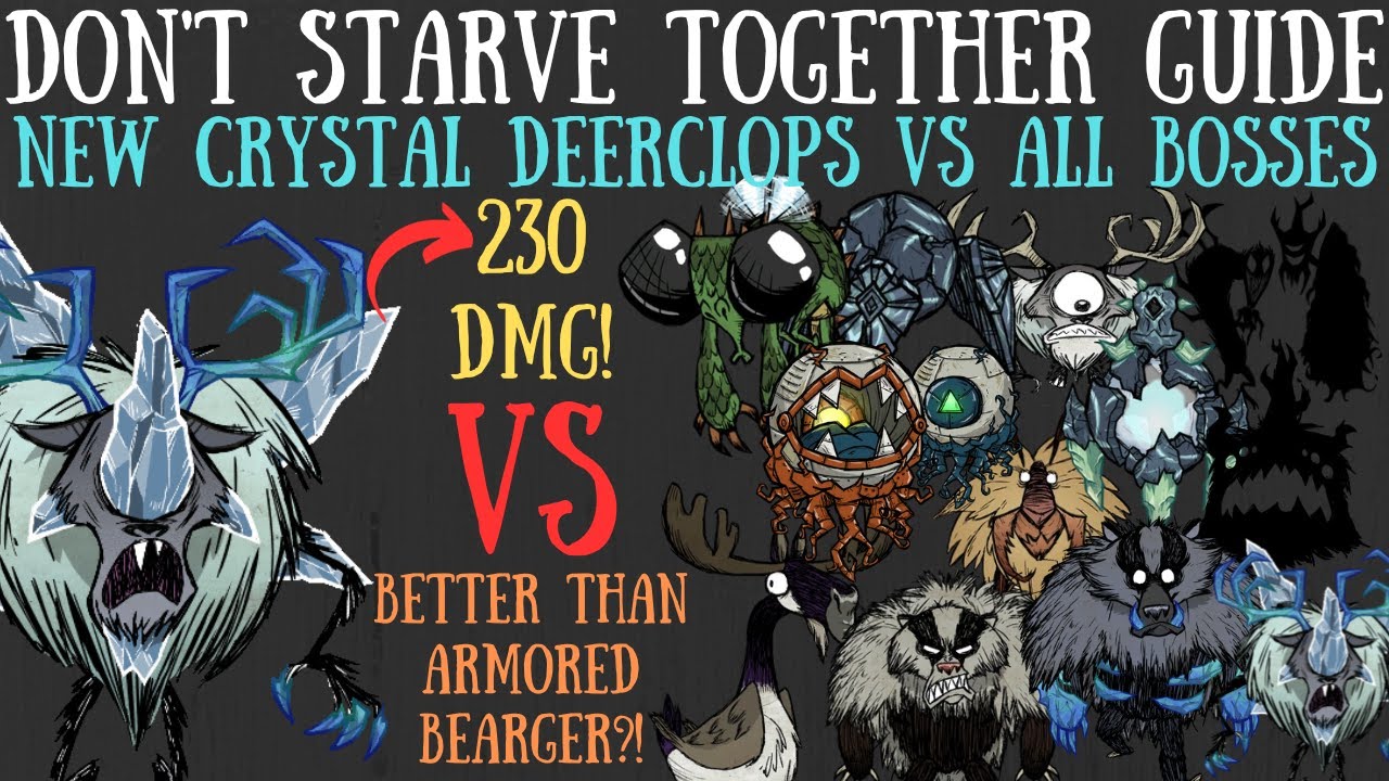 The Crystal Deerclops VS All Bosses! - Host of Horrors Update - Don't Starve Together Guide