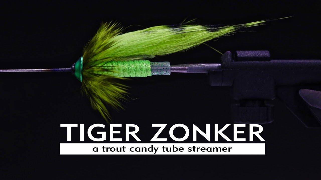 Green Tiger Zonker Tube Fly | FLY TYING TUTORIAL