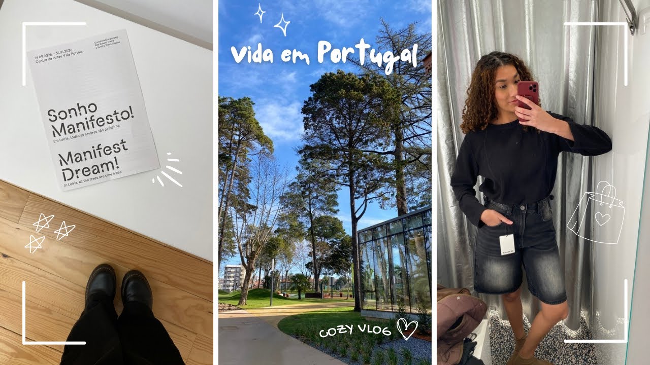 rotina leve em portugal 🇵🇹 arte, sol e comprinhas | cozy vlog 
