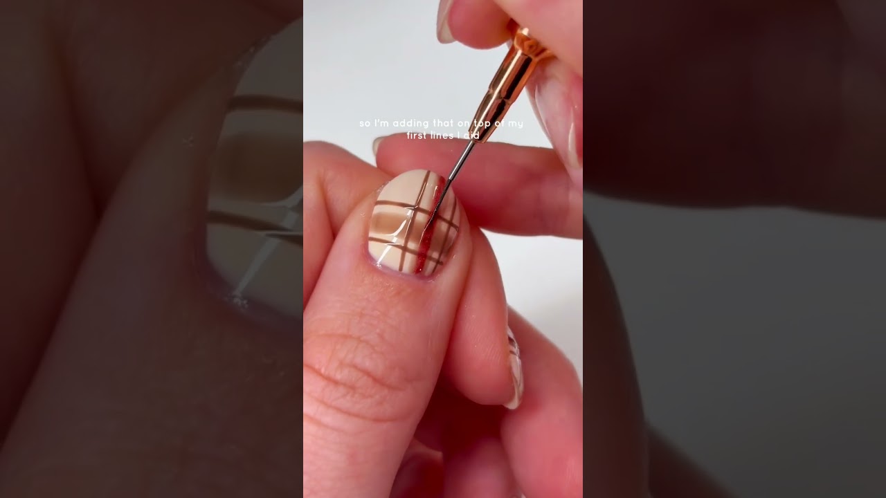 PLAID NAIL TUTORIAL - easy nail tutorial  