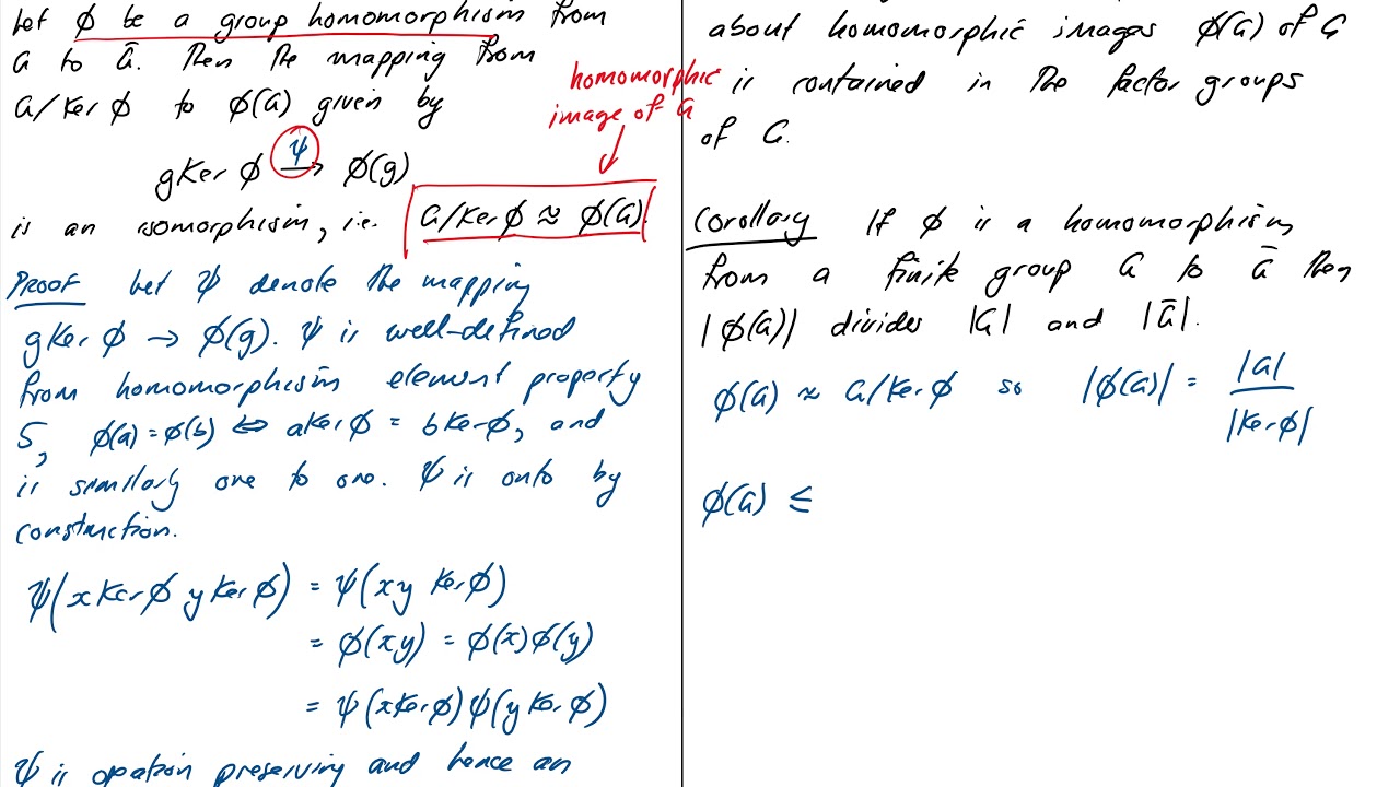 4.6 First Isomorphism Theorem