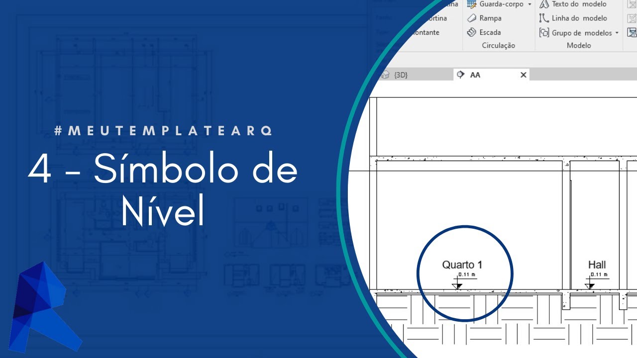 COMO MODIFICAR O SÍMBOLO DE NÍVEL E AMBIENTE NO CORTE DO REVIT - #MEUTEMPLATEARQ | (AULA - 4)