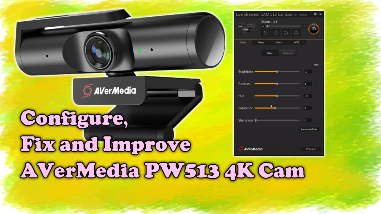 Как исправить ошибку на камере Live Streamer PW513 4K с помощью программного обеспечения AverMedia CamEngine