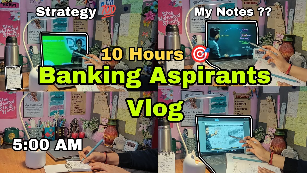 10 Hours Study Vlog 📚💪| Bank Exam Preparation 2026 #banking #motivation #vlog #sbi #ibps #youtube