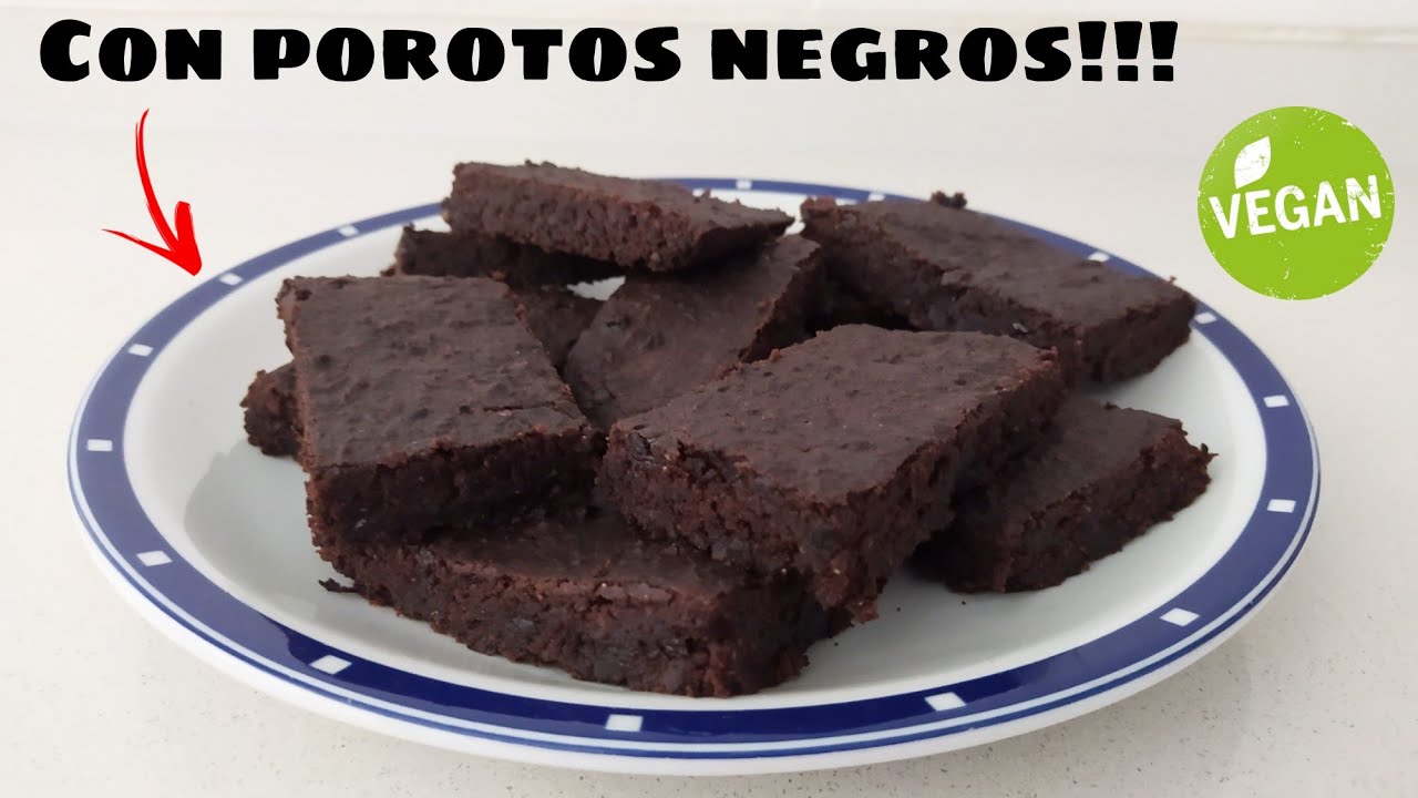 BROWNIE DE POROTOS NEGROS VEGANO (Receta Sin Manteca Y Sin Leche - Muy Fácil) | Recetas Vegetarian