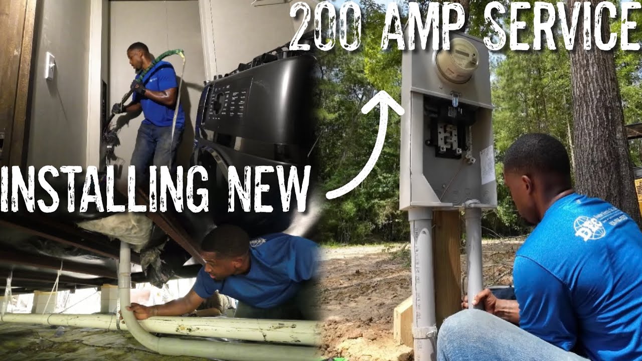 Installing A “200 Amp” Electrical Underground Service For A Mobile Home!