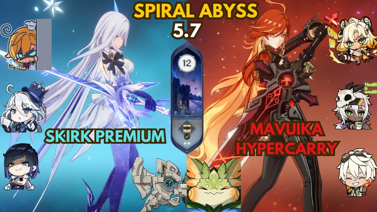 C0R1 Skirk Premium & C0R0 Mavuika Hypercarry | NEW Spiral Abyss 5.7 | Genshin Impact