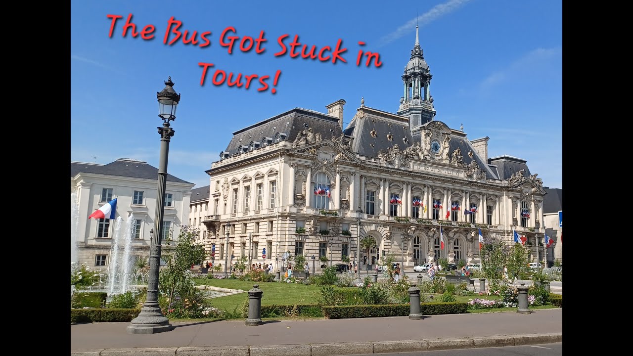 Driving in France - A tour of Tours, Indre-et-Loire, France (Dialogue-free, uses captions)