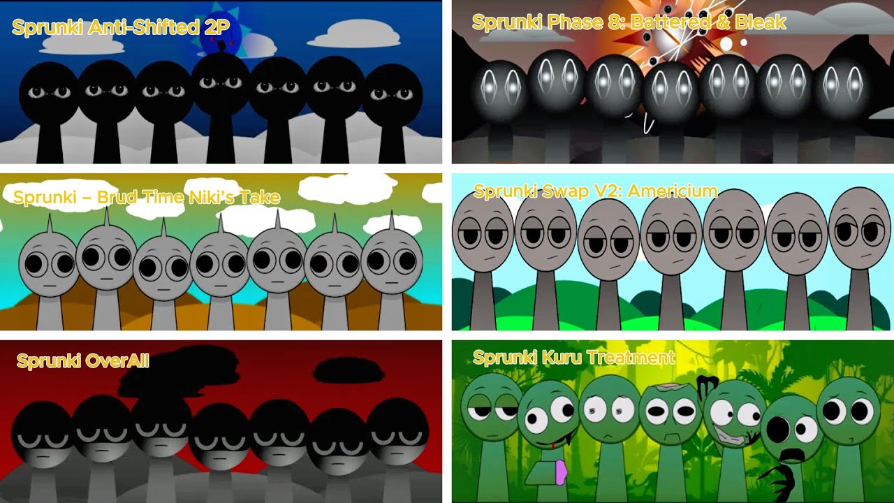 Mix all together Sprunki Anti-Shifted 2P vs Sprunki Phase 8: Battered & Bleak vs Sprunki – Bru...P10