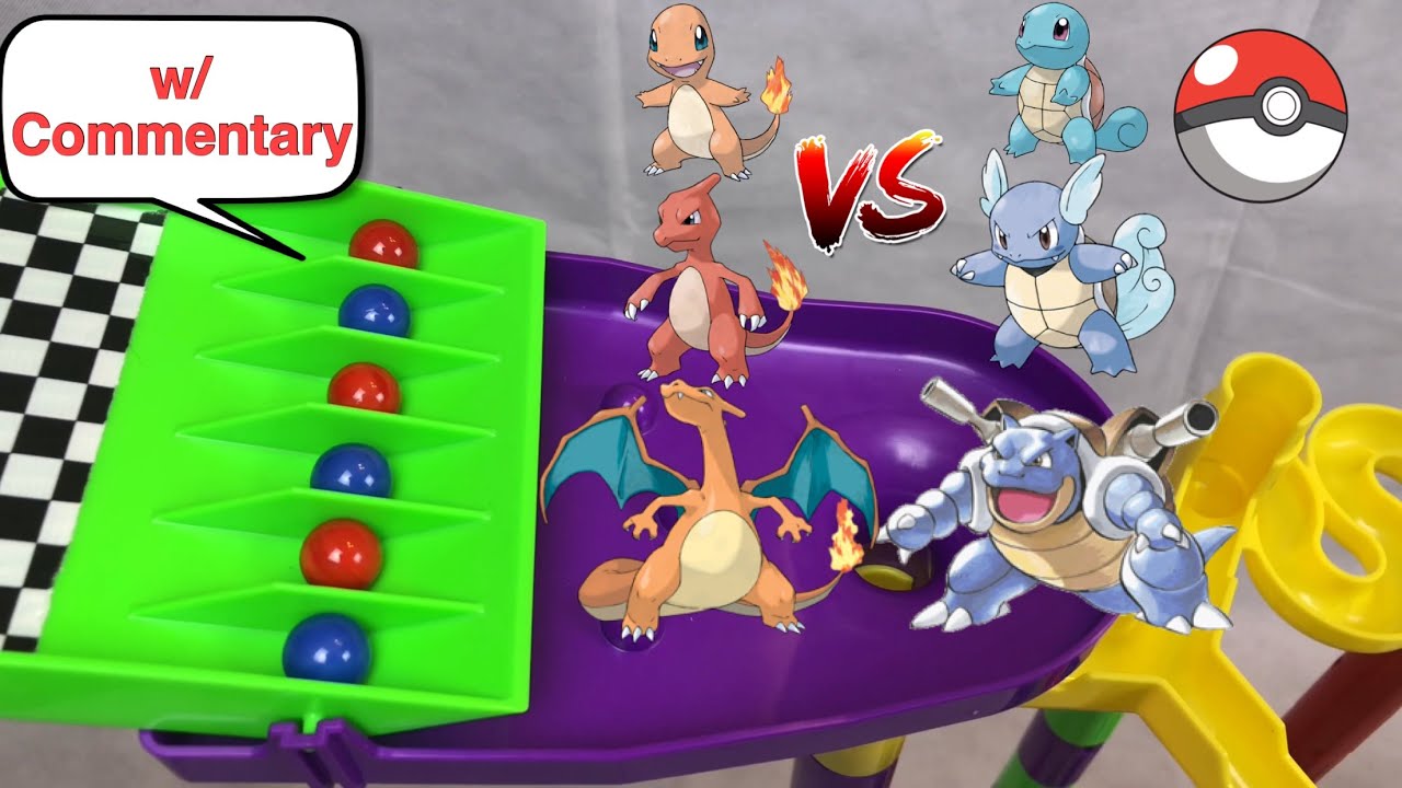 Squirtle Evolution vs Charmander Evolution: Pokemon Marble Race | Pokemon Rush