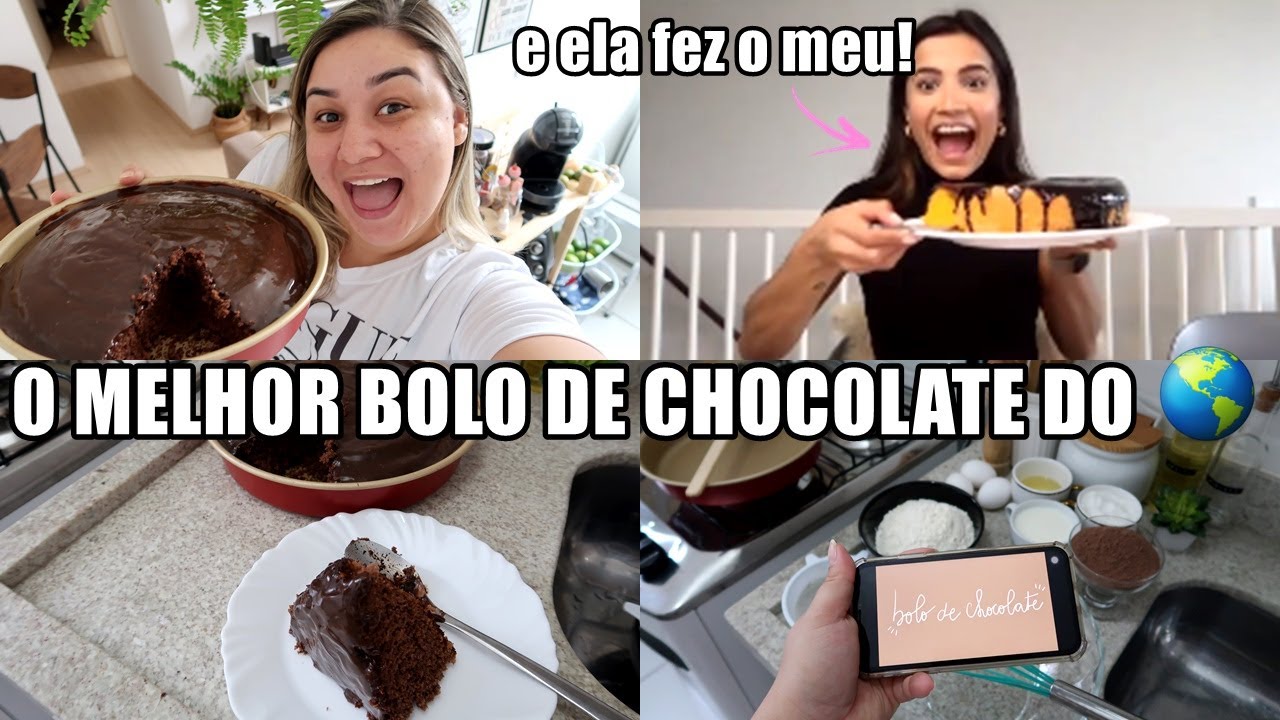FIZ O BOLO DE CHOCOLATE DA VANESSA LINO! E TOMEI CAFÉ DA MANHÃ COM ELA ♥