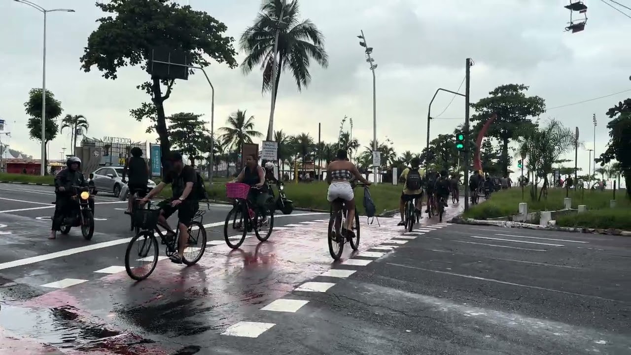 “Assim está o movimento na Praia do Itararé hoje | São Vicente SP”