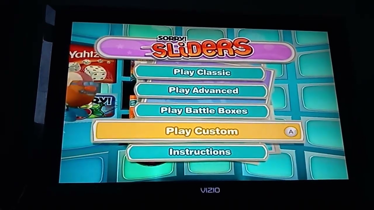 Family Game Night (Wii) Sorry Sliders Play Mode Select