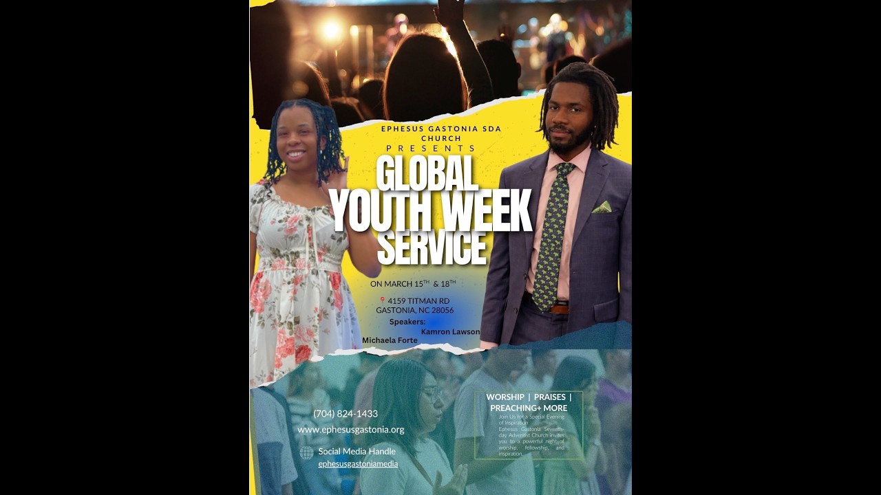 March Gladness- Global Youth Week Speaker: Kamron Lawson