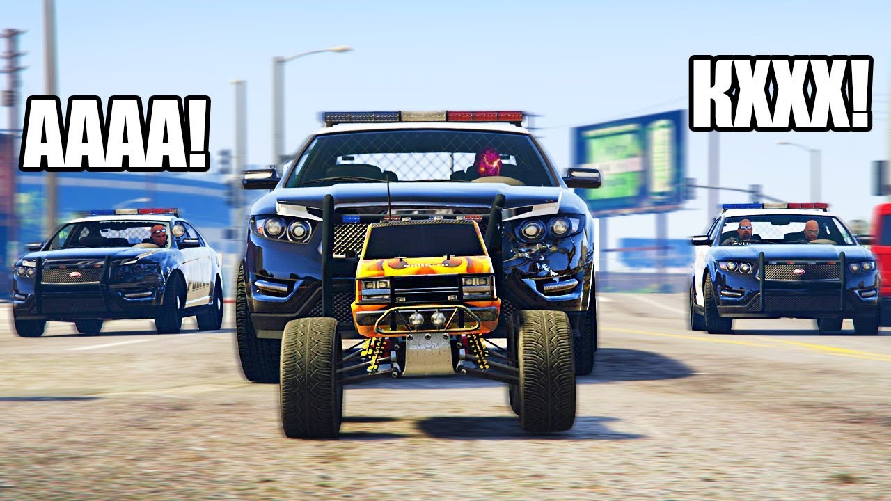 GTA 5 COPS & ROBBERS - ИГРУШЕЧНАЯ МАШИНА НА ПУЛЬТЕ УПРАВЛЕНИЯ УДИРАЕТ ОТ ОГРОМНЫХ ПОЛИЦЕЙСКИХ МАШИН!