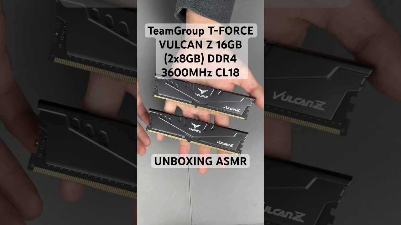TeamGroup T-FORCE VULCAN Z 16GB (2x8GB) DDR4 3600MHz CL18  #shorts #unboxing #asmr #ram #pc #pcbuild