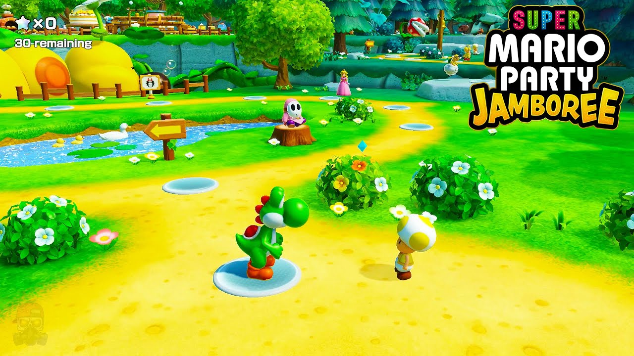 Super Mario Party Jamboree - Party Planner Trek (Mega Wiggler's Tree Party 100%)