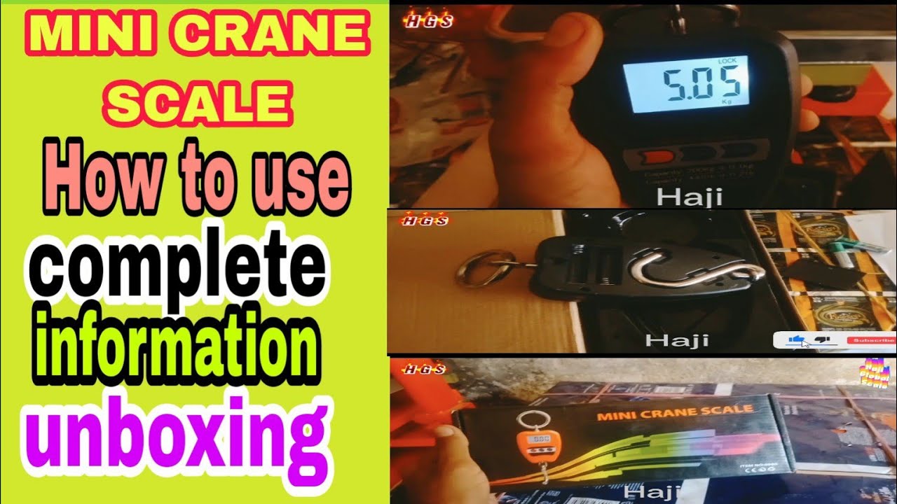 mini crane scale istemal karne ka sahi tarika/how to use mini crane scale hindi urdu