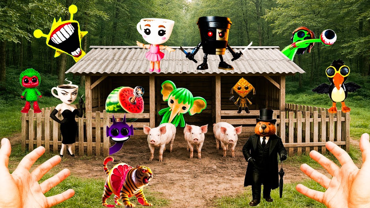 Hunting All Italian Brainrot Anomalies & Sprunki Inside the Pig Pen – They’re Everywhere! 👀